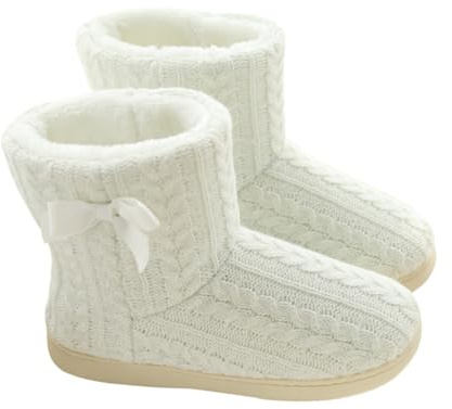 LIFKOME Schneestiefel für Damen kurze Cowgirl-Stiefel für Damen Indoor- house slippers women rutschsichere hausschuhe Winter warme Damenschuhe Sohle: Gummi Dark Grey