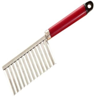 Cabilock Edelstahl Wellenschneider Gemüse Kartoffelschneider Mit Ergonomischem Griff Wellenklinge Für Kreative Pommes Und Obst Vielseitiges Küchenwerkzeug in Rot Sicher Und Komfortabel Zu b
