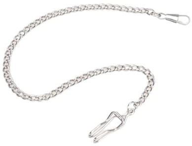 SAFIGLE Silberne Taschenuhrkette aus Metall für Klassische Nutzung | Stabile Verarbeitung, Angenehmes Gewicht, Passend für Taschenuhr Besitzer