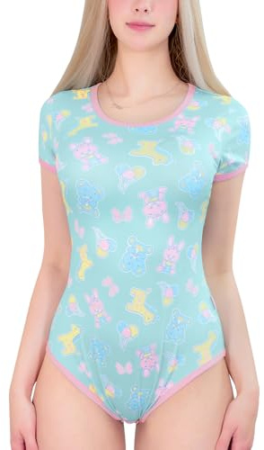 LittleForBig sidensparkdräkt Onesie pyjamas bodysuit – baby parad sparkdräkt, Grön, M