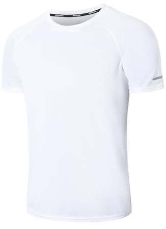 ZENGVEE Mens Gym T-Shirts Breathable Quick-Drying Gym Tops | Running Top Men Moisture Wicking Short Sleeve Tops Suitable for Fitness Training