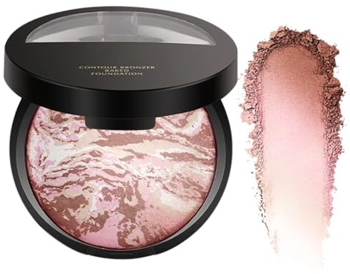 XdealCozyxc Baked Brighten Foundation Medium, Buildable Sheer to Light Coverage（#3）