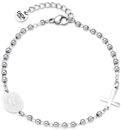 Dada Gioielli Bracciale Religioso Unisex Acciaio Inox Regolabile