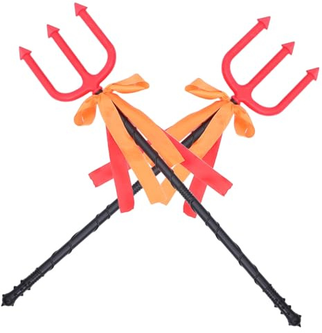 NOLITOY 2 pezzi a Tre Punte in Plastica Accessorio Costume Halloween Realistico e Leggero Prop per Cosplay e Festa Mascherata Decorazione Sicura e Facile da Trasportare