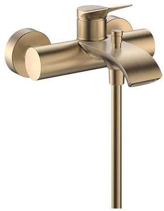 hansgrohe Vivenis Original - Badewannenarmatur Aufputz für 2 Verbraucher, Mischbatterie Badewanne mit Auslauf Länge 19,7 cm, Einhebelmischer Wanne, Brushed Bronze, 75423140