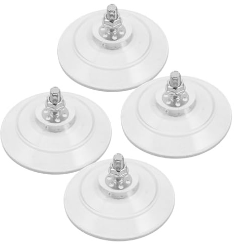 PENIKOKO 4 Ganchos de Ventosa Transparentes de Pvc con Tornillo M8 de 85 Mm, Succión Fuerte para Montaje en Vidrio, Azulejo y Pared, Organización en Cocina, Baño y Hogar