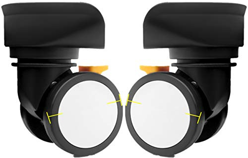 ZHAYUEOP Bagagehjul, reservhjul, med broms A-par spinner 360 roterande hjul för resväskor resefodral reparation YF-W029