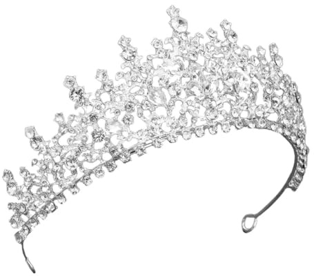 OATIPHO Tocado Accesorio Elegante con Gemas de Imitación Diadema de Reina Adorno Nupcial Brillante y Delicado de Mujer para Boda y Fiesta para Novia y Damas para Eventos Obsequios