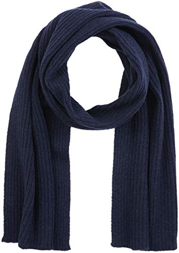 GANT Herren O2. Wool Knit Scarf Schal, Blau (Marine), One size
