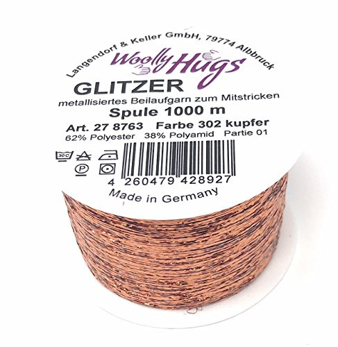 Pro Lana Woolly Hugs Glitzer 1000m Fb 302 - kupfer