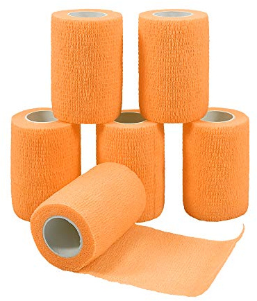 Vangoal 6 Stück Selbstklebender Verband 7.5x4.5m Verbandsmaterial für Pferde, Hunde & Menschen - Selbsthaftende & Elastische Bandage Haftbandage