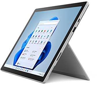 Microsoft Surface Pro 7+ 12.3 Inch 2-in-1 Tablet PC - Silver - Intel Core i3, 8GB RAM, 128GB SSD - Windows 11 Home - Device only, 2021 model