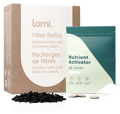 LOMI Word's First Smart Waste Kitchen Composter | 45 Cycles of Lomipods & Filters | Turn Waste to Compost with a Single Button with Electric Countertop Compost Bin Earth