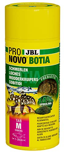 JBL PRONOVO BOTIA TAB, Alimento base per Loches da 1-20 cm, Compresse alimentari per pesci, taglia M, 250 ml