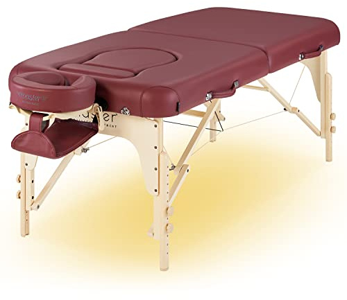 Master Massage 76cm Eva Schwangerschaftsliege Klappbare Mobile Massageliege für Schwangere aus Holz mit Bauchausschnitt Burgund