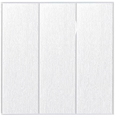 BBTISG 10 Piezas Paneles de Pared de Ladrillo, 350 x 350mm Papel Tapiz Autoadhesivo De Espuma Suave Para Sala De Estar, Dormitorio, Cocina (blanco)