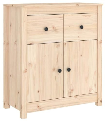 vidaXL Solid Wood Pine Sideboard Living Room Furniture Wooden Side Storage Cabinet Home Organiser Cupboard Console Telephone Cabinet