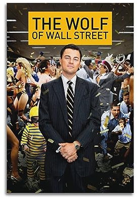 VZRSQZK Filmposter The Wolf of Wall Street, dekoratives Gemälde, Leinwand-Wandposter und Kunstdruck, modernes Familienschlafzimmer-Dekor-Poster, 50 x 75 cm