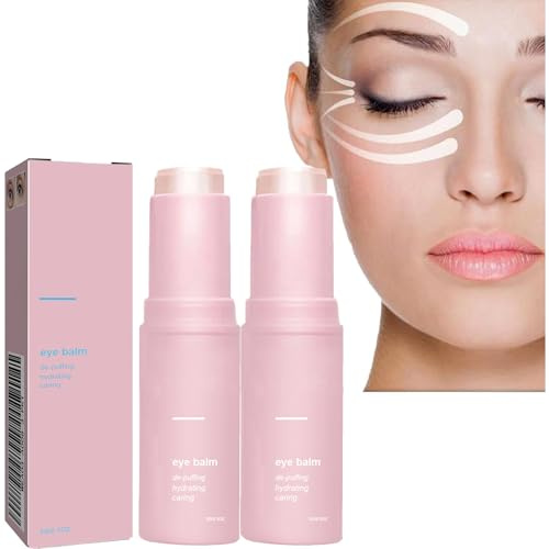 Dyceittdia 2PCS Crema de Ojos en Barra, Crema Contorno de Ojos Rosa Mosqueta, Reduce las Bolsas y las Líneas de expresión y Reafirma el Contorno de los Ojos, 2PCS*3g, eye cream