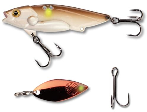 LMAB Techno Vibe - Vibration Bait - 3 Größen, Zikade, Blade Bait, Lipless Crankbait, Angelköder Raubfischangeln, Angel Köder Zander & Barsch, Zikaden, Spinner Blatt (15 Gramm | 5,8 cm, Ayu)