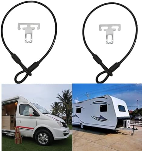 CiCixixi 2 Pezzi Protezione Antifurto per Camper, Serratura Antifurto, 66.3 cm, Protezione Antifurto per Porta, Protezione anti-effrazione, Serratura per roulotte, Camper, Furgoni