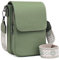 MUIIKOLA - Piccola borsa a tracolla per telefono, in vera pelle, da donna, con scomparti per carte, con tracolla larga regolabile, versatile, con tasche multiple