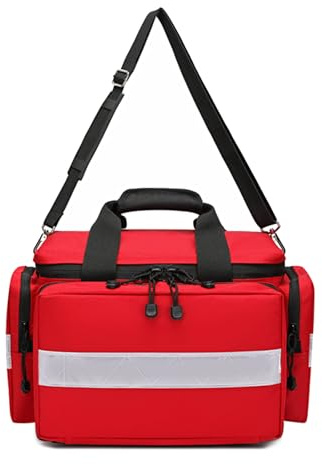 Lyirfan Grande borsa medica vuota, borsa professionale per traumi medici di emergenza, borsa da viaggio per pronto soccorso, organizer per forniture mediche, per assistenza sanitaria domestica, EMT