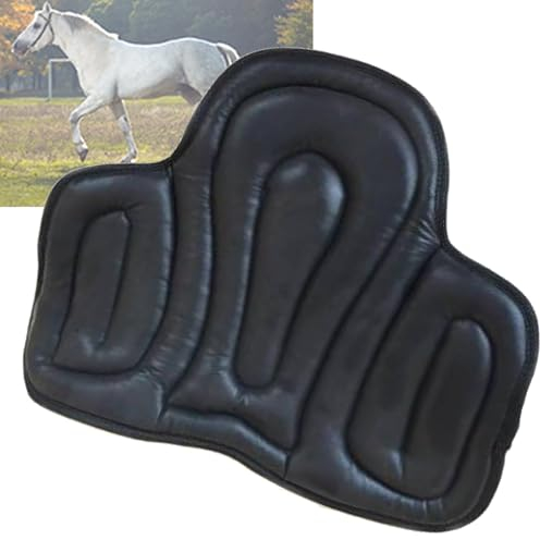 LNNLOO Westernsattel (45 X 55 cm), Pferdesattel, Verdickung/Verschleißfest, Stoßdämpfung/rutschfest, Aus PU-Memory-Schaum, Für Alle Sättel,Black