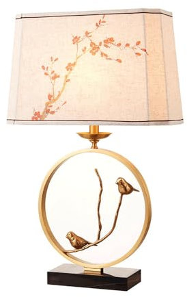 Faucet Vintage Warm Living Room Study Desk Lamp Creative Chinese Marble Copper Desk Light Bedroom Bedside Office Table Lamp Clubhouse Tea House Chinese Restaurant Decoration Lighting Fixture water-tap