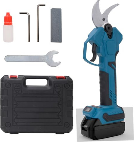 HENYEER Akku Elektrische Gartenschere Drahtlose, Kompatibel mit Makita 18V Bürstenlosen Motor Elektrisch Astsäge Batterie Schere, LCD Display Akku Astschere für Garten, Äste und Obstgärten(ohne Akku)