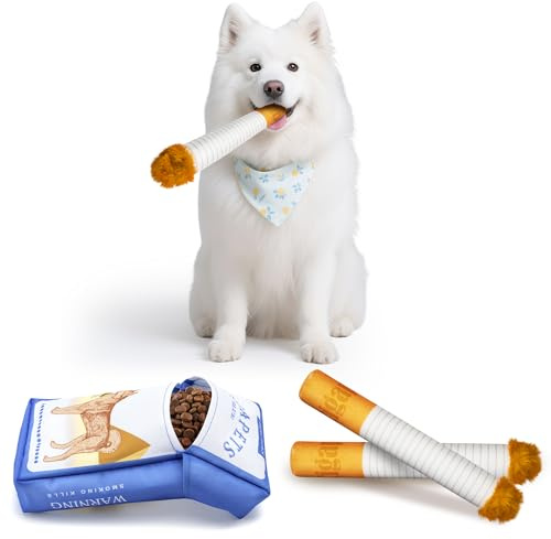Homrich Quietsch Hundespielzeug aus Plüsch, Kausicher Intelligenzspielzeug für Welpen & Erwachsene Hunde, Interaktiv & Langlebig