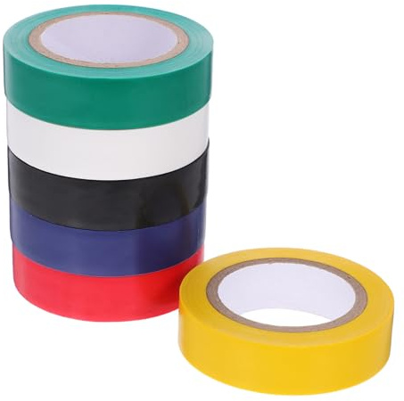Alipis 6 Rollos Cinta Aislante Para Cables Cinta Aislante De Alta Temperatura Para Interiores Para Coche