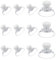 Extra Strong Screw Suction Cups, Clear PVC Sucker Pad Without Hook, Glass Suction Holder with Screw Nut, Heavy Duty Suctions Holder - 12 Pack 25mm/1 Small Suctions Cups for Windows, Bathroom, Car