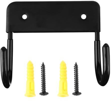 DIYEAH Soporte de Hierro para Tabla de Planchar Negro con Alta Capacidad Colgador de Pared Resistente para Lavandería Dormitorio y Garaje Incluye Tornillos de Montaje