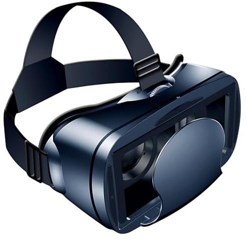 3D VR-headsetglasögon, med anti-blå ljuslinser, justerbar huvudrem, för 5-7 tums smartphones, uppslukande 120° vidvinkelvisare, perfekt för VR-appar och spel
