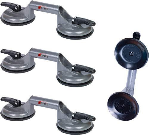Moritz Saugheber 100kg mit 2 Saugnäpfen für glatte Fliesen Glas Vinyl I Aluminium Vakuumheber I Vacuumlifter I Gummisauger Saugnapf