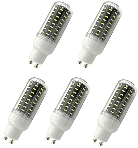 Aoxdi 5 Stück GU10 LED Mais Licht 7W, Kaltweiß, 72 SMD 4014 Gluehbirne Energiesparenden Leuchtmittel GU10 LED Lampen 7W, AC220-240V