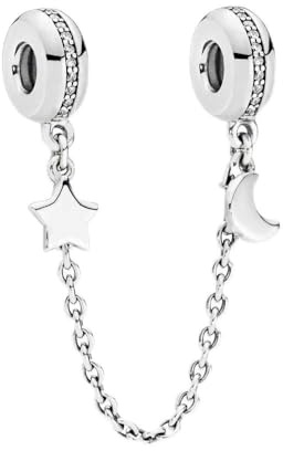 PANDOCCI Personalisierte Galaxy-Sicherheitskette, 925er-Silber, für den Winter, passend für originale Pandora-Armbänder, Modeschmuck
