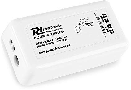 Bluetooth Wireless Mini Stereo Amplifier, PD BT10 Compact Class D HiFi Audio Amp 2x15W RMS for 8 Ohm Ceiling & Wall Mounted Speakers, Home & Commercial Audio, 60W Max, Easy Install (DDA1341)