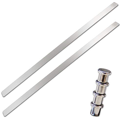 Magna-C® 2 stabile Ferroleisten aus Edelstahl | Selbstklebende Magnetleisten | 495 x 20mm mit 4 Magneten | magnethaftender Untergrund für Fotos, Postkarten und vieles mehr