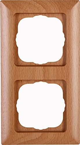 HK02 - Abdeckrahmen 2-Fach, Farbe: buche