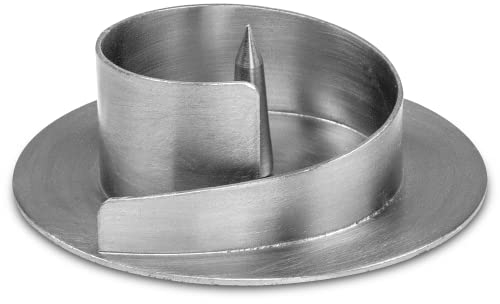 WikaKerzen Kerzenleuchter für Kerzen - Kerzenständer aus Gold & Silber gebürstetem Messing - Kerzenhalter für Hochzeits-, Kommunions- & Taufkerzen (Ø 5cm, Silber)