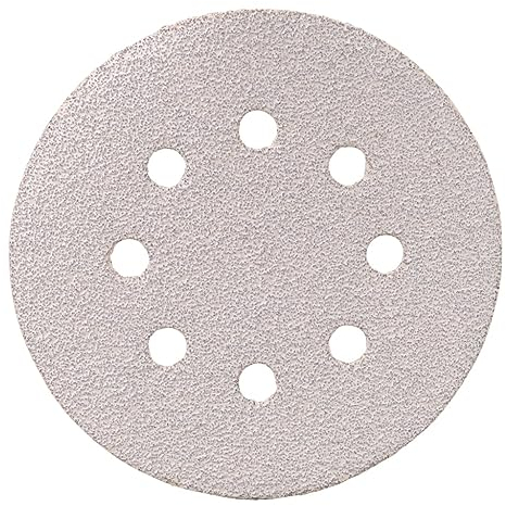 Makita Lot de 50 disques abrasifs à trou avec crochet et boucle - Grain 40 - Blanc - Diamètre 125 mm