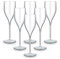 BRYNA - Set 6 Pezzi Bicchieri Flute da 18 Cl in Policarbonato (Plastica Rigida), 100% Design Italiano, Bicchieri Infrangibili, Calici Vino Riutilizzabili e Lavabili in Lavastoviglie, Trasparente