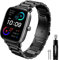 Syxinn Armband für Amazfit GTS 2 Mini/3 Mini/4 Mini Uhrenarmband, 20mm Edelstahl Metall Armband für Amazfit Bip 3/3 Pro/Damen Herren