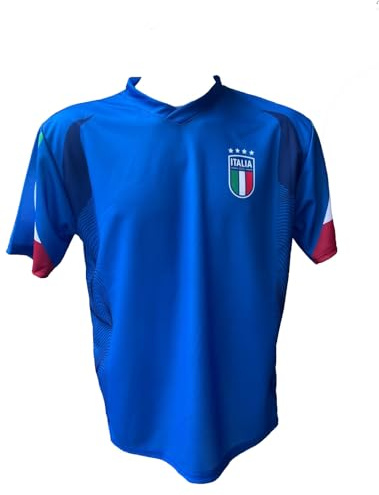 CALCIOGADGETS Maglia Italia Ufficiale F.I.G.C. Europei 2024 Home Neutra Senza Nome Numero Replica autorizzata Nazionale Calcio Euro 24 Azzurri