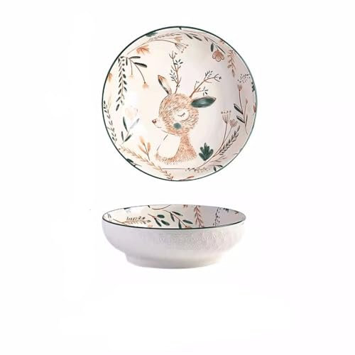 NASTYA Salad Bowl Ramen Bowl Large Soup Bowl Household Extra Large Large Basin Ceramic Large Bowl Boiled Fish Bowl Soup Basin Suitable for Pasta Salad Cereal Soup Bowls for Kitchen Ice Cream Bowls(M)