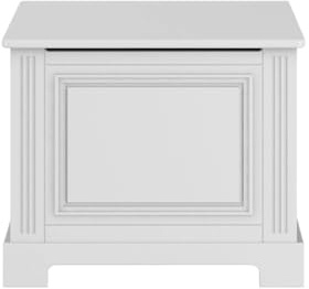BELLAMY, Spielzeugkiste Ines I geräumiger Truhe mit Deckel Und Aufbewahrung von Spielzeug I für Kinderzimmer Und sicherer Verschluss Und Truhe mit Deckel Und Spielzeugbox (elegant white)