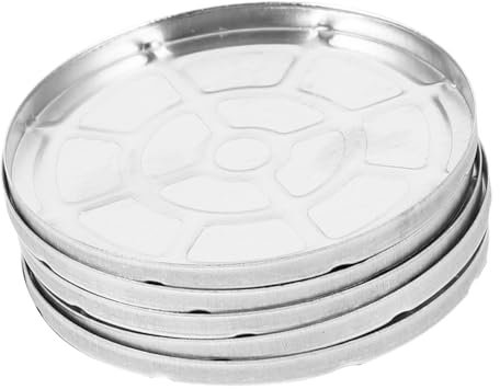 FOMIYES Lidschattenpfannen Aluminium 5 Stück Runde Leere Metallpfannen Nachfüllbare Make Up Palette Selbstgemacht Kosmetik Aufbewahrungsbox für Lidschatten Rouge Kompaktpuder Lippenbalsam 55mm