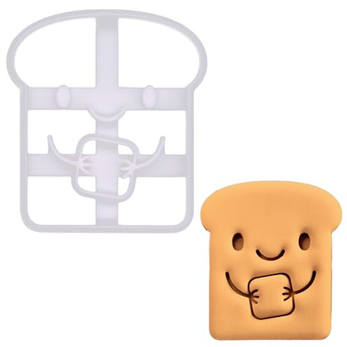 BAKERLOGY Emporte-pièce Toast Beurré - Conception détaillée d'emporte-pièces pour la pâtisserie et l'artisanat, adaptée au fondant, à la pâte, à l'argile